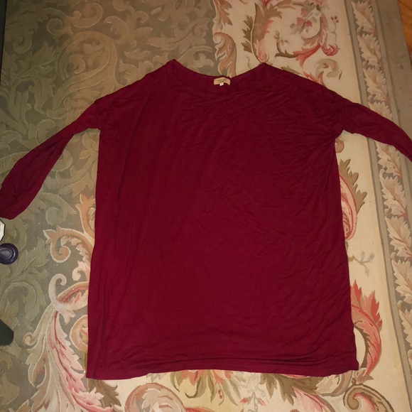 Red Piko Long Sleeve Dress - Picture 1 of 1